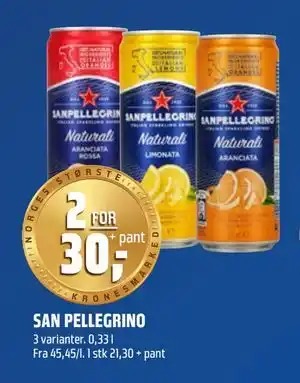 Coop Obs SAN PELLEGRINO, NOK 30 tilbud