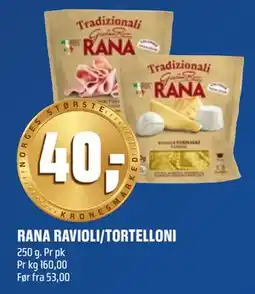 Coop Obs RANA RAVIOLI/TORTELLONI, NOK 40 tilbud