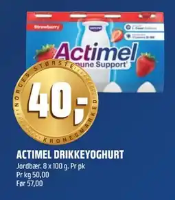 Coop Obs ACTIMEL DRIKKEYOGHURT, NOK 40 tilbud
