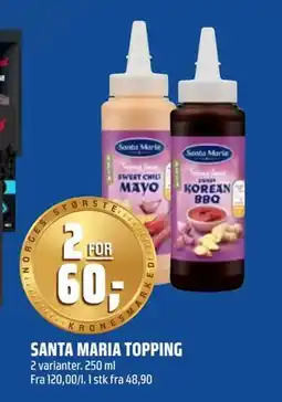 Coop Obs SANTA MARIA TOPPING, NOK 60 tilbud