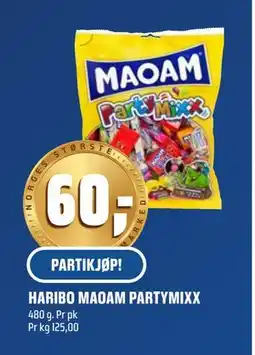 Coop Obs HARIBO MAOAM PARTYMIXX, NOK 60 tilbud