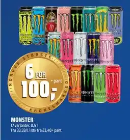 Coop Obs MONSTER, NOK 100 tilbud