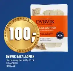 Coop Obs DYBVIK BACALAOFISK, NOK 100 tilbud