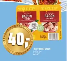 Coop Obs TULIP TERNET BACON, NOK 40 tilbud