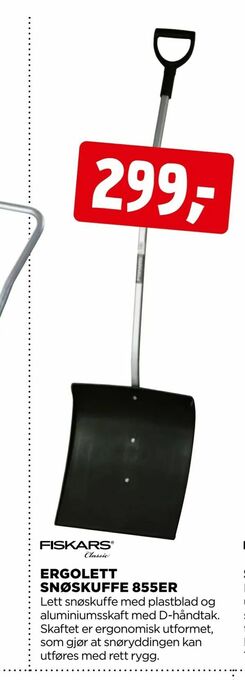 jem & fix Ergolett snøskuffe 855er tilbud