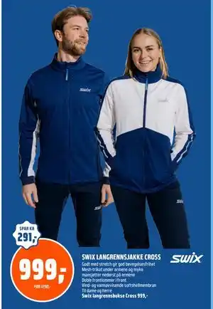 Coop Obs SWIX LANGRENNSJAKKE CROSS, NOK 999 tilbud