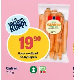 Coop Obs Gulrot, Medlemspris tilbud