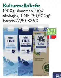 Jacobs Kulturmelk/kefir, NOK 20 tilbud