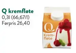 Jacobs Q kremfløte, NOK 20 tilbud