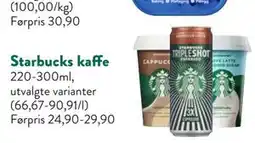 Jacobs Starbucks kaffe, NOK 20 tilbud