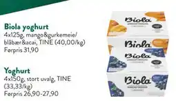 Jacobs Biola yoghurt, NOK 20 tilbud