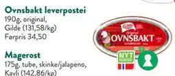 Jacobs Ovnsbakt leverpostei, NOK 25 tilbud