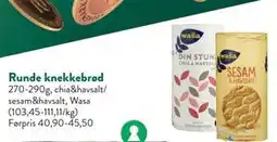 Jacobs Runde knekkebrød, NOK 30 tilbud