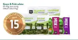 Jacobs Grønn & Frisk salater, NOK 15 tilbud