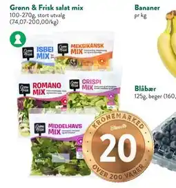 Jacobs Grønn & Frisk salat mix, NOK 20 tilbud