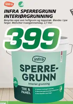 Coop Byggmix INFRA SPERREGRUNN INTERIØRGRUNNING, NOK 399 tilbud