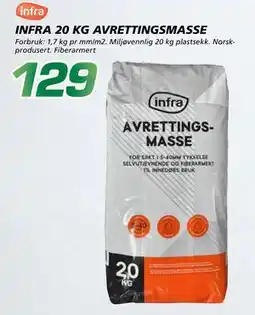 Coop Byggmix INFRA 20 KG AVRETTINGS MASSE, NOK 129 tilbud