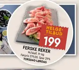 Coop Mega FERSKE REKER, NOK 199 tilbud
