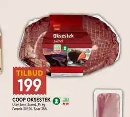 Coop Mega COOP OKSESTEK, NOK 199 tilbud