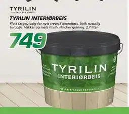 Coop Byggmix TYRILIN INTERIØRBEIS, NOK 749 tilbud