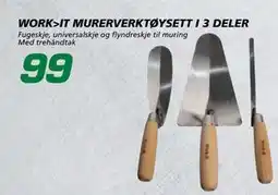 Coop Byggmix WORKIT MURERVERKTØYSETT I 3 DELER, NOK 99 tilbud