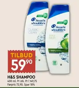 Coop Mega H&S SHAMPOO, NOK 59.9 tilbud