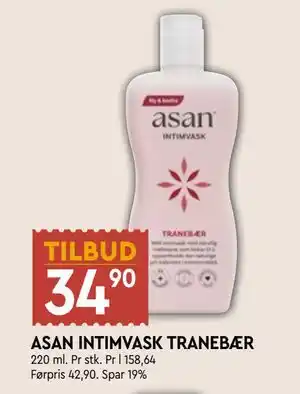 Coop Mega ASAN INTIMVASK TRANEBÆR, NOK 34.9 tilbud
