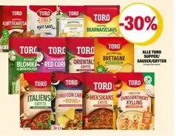 Coop Extra ALLE TORO SUPPER/ SAUSER/GRYTER tilbud
