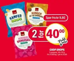 Coop Extra COOP DROPS, NOK 40 tilbud