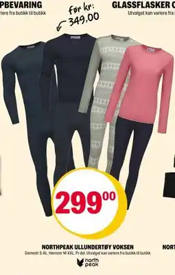 Coop Extra NORTHPEAK ULLUNDERTØY VOKSEN, NOK 299 tilbud