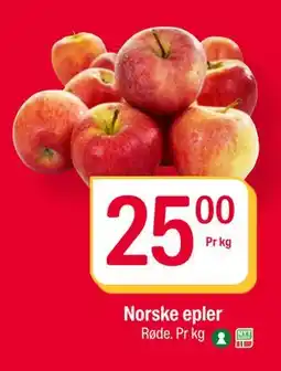 Coop Extra Norske epler, NOK 25 tilbud