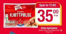 Coop Extra Gilde kjøttpølse, NOK 35 tilbud