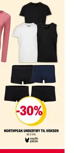 Coop Extra NORTHPEAK UNDERTØY TIL VOKSEN tilbud