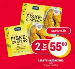 Coop Extra LERØY FISKEGRATENG, NOK 55 tilbud