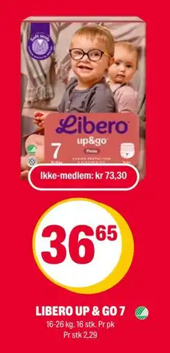 Coop Extra LIBERO UP & GO 7, NOK 73.3, Medlemspris tilbud