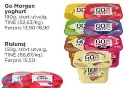 Meny Go Morgen yoghurt, NOK 10 tilbud