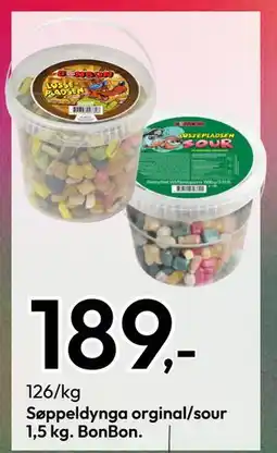 Gigaboks Søppeldynga orginal/sour 1,5 kg, NOK 189 tilbud