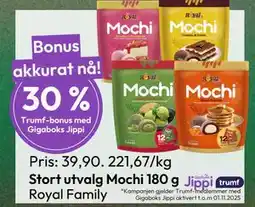 Gigaboks Stort utvalg Mochi 180 g, NOK 39.9 tilbud