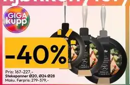 Gigaboks Stekepanner Ø20, Ø24 Ø28 tilbud