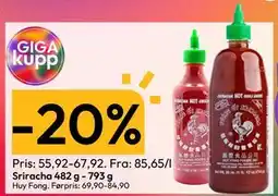 Gigaboks Sriracha 482 g - 793 g tilbud