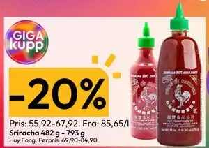 Gigaboks Sriracha 482 g - 793 g tilbud