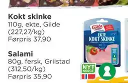 Meny Kokt skinke, NOK 25 tilbud