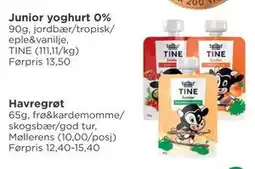 Meny Junior yoghurt 0%, NOK 10 tilbud