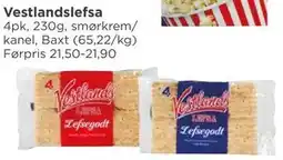 Meny Vestlandslefsa, NOK 15 tilbud