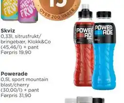 Meny Powerade, NOK 15 tilbud