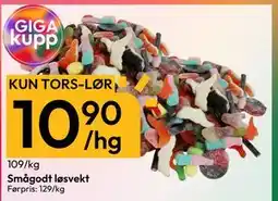 Gigaboks Smågodt løsvekt, NOK 10.9 tilbud