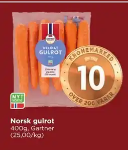 Meny Norsk gulrot, NOK 10 tilbud