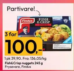 Gigaboks Fish&Crisp nuggets 245 g, NOK 100 tilbud