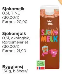 Meny Sjokomelk, NOK 15 tilbud