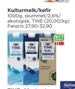Meny Kulturmelk/kefir, NOK 20 tilbud